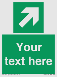 Custom Arrow Top Right Sign